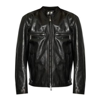 Dsquared2 Leren jas met studs - Heren - Leren en Su&egrave;de Jassen - Zwart - S - Leer - Jassen