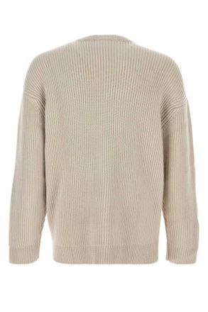 Entire studios Unisex Sand Wool Oversize Sweater Beige Exterior: Maglieria