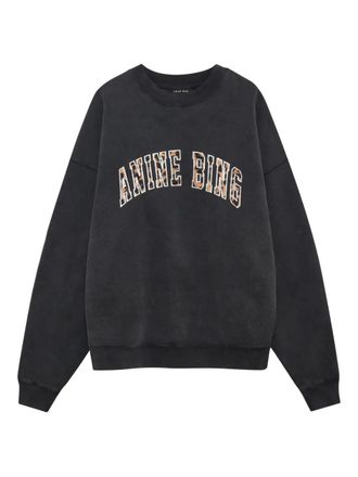 Anine Bing logo-print sweatshirt - women - Cotton - S - Black