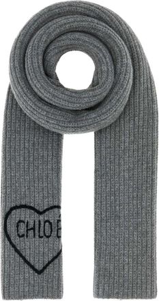 Chlo&eacute; Encoeur Scarf - unisex - Accessoires - Grijs - Maat: ONE Size Wol