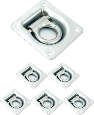 Gabrielle Paquete De 6 Anillos De Amarre Para Remolque, Canal De Amarre, Accesorios Para Remolque, Fijaci&oacute;n Para El Transporte De Mercanc&iacute;as