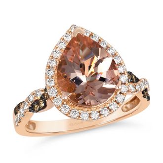 Le Vian Ladies Twist Shank Rings set in 14K Strawberry Gold