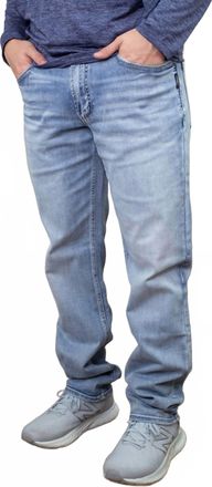 Silver Jeans Co Eddie Relaxed Fit Straight Leg Jeans In Light Indigo