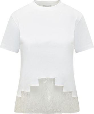 Ferragamo White Solid Crew Neck T-Shirt