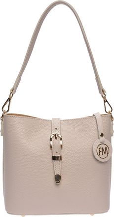 Roberta M Beige Rundleer Tas