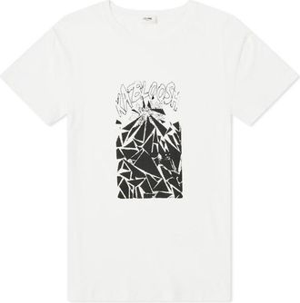 Celine T-shirt van bedrukt katoen - Heren - T-shirts - Wit - S - Katoen - Tops