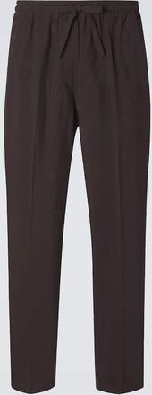 Umit Benan Selly silk-blend straight pants