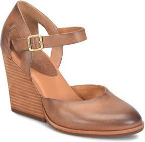 Kork-ease Harlow Wedge Pump in Brown Leather at Nordstrom Rack, Size 7.5