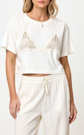 L*Space Core Cover-Up T-Shirt in Cream/natural at Nordstrom, Size X-Large