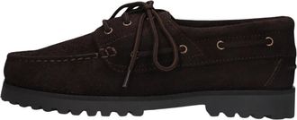 Les Deux Hairy Suede Boatshoe - Heren - Bootschoenen - Bruin - 44 EU - Leer - Schoenen