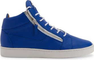 Giuseppe Zanotti Kriss mid-top sneakers - men - Leather/Rubber/Fabric - 39 - Blue