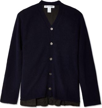 Comme Des Garçons long-sleeve layered cardigan shirt - men - Wool - S - Blue