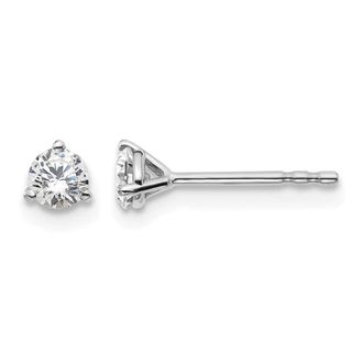 Diamond2Deal 14k Yellow Gold 1/3 ct Round Lab Grown Diamond Stud Earrings VS Clarity, G-H Color