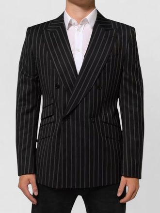 Dolce & Gabbana striped wool single-breasted blazer