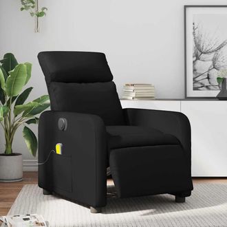 vidaXL Vidaxl - Sill&oacute;n De Masaje Reclinable El&eacute;ctrico Cuero Sint&eacute;tico Negro