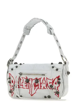 Balenciaga Mens White Leather Le Cagole Xs Diy Metal Crossbody Bag Opticwhite Borse A Mano
