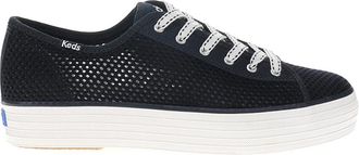 Keds Womens Triple Kick Sneaker, Blue, White, 6.5