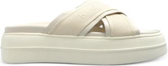 Hogan Sandali slides in pelle - B013 BEIGE