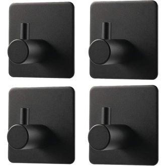 OEM Juego De 4 Ganchos Adhesivos, Ganchos Para Toallas De Pared, Ganchos De Acero Inoxidable Para Ba&ntilde;o, Ganchos Autoadhesivos Impermeables Y Resistentes A