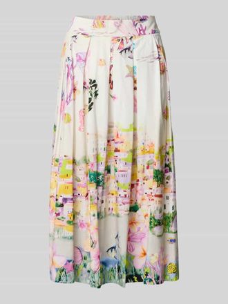 robe l&eacute;g&egrave;re Ausgestellter Midi-Rock aus Baumwoll-Mix in Offwhite, Gr&ouml;&szlig;e 34