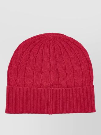 Ralph Lauren cable knit beanie hat ribbed cuff