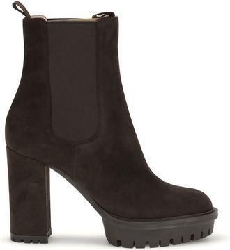 Gianvito Rossi Brown Calf Leather Bos Taurus Ankle Womens Boots