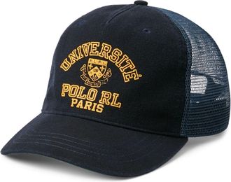 Polo Ralph Lauren graphic-print mesh-panelled cap - men - Polyester/Cotton - One Size - Blue