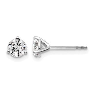Diamond2Deal 14k Gold 7/8 ct Round Lab Grown Diamond Stud Earrings VS Clarity, D-E Color