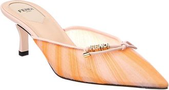 Fendi Fendi Colibri Lite Mesh & Leather Mule