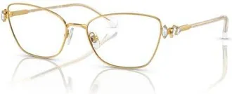 Swarovski 53mm Rectangle optical glasses in Gold at Nordstrom
