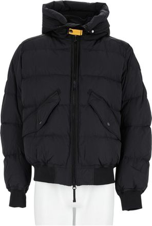 Parajumpers Black Snap-Button High Collar Polyester Jacket