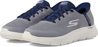 Skechers Mens Go Walk Flex-New World Sneaker, Grey/Navy, 10.5 UK
