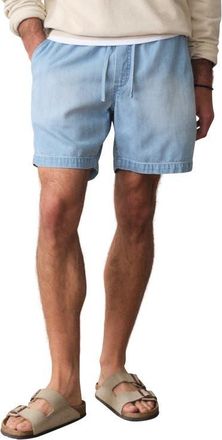 Marine Layer Saturaday Drawstring Denim Shorts in Lightwash at Nordstrom, Size Xx-Large
