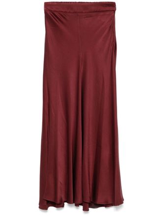 Forte_Forte silk midi skirt - women - Silk - 0 - Brown
