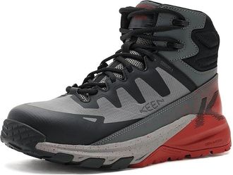Keen Targhee Blur Waterproof Work Boots (Carbon Toe) Mens Shoes Steel Grey/Black : 11.5 D - Medium, Leather
