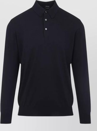 Kiton polo knitwear ribbed cuffs and hem