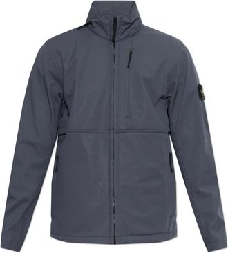 Stone Island Hooded Jacket - Heren - Zomerjassen - Blauw - XL - Leer - Jassen