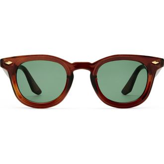 AIRE Aperture 45mm Round Sunglasses in Toffee /Khaki Mono at Nordstrom