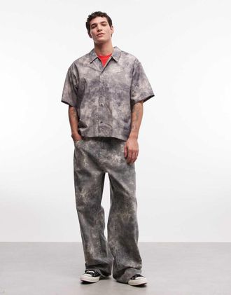 True Religion Vinny - Jeans ampi mimetici tie-dye in coordinato-Multicolore