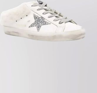 Golden Goose distressed sneakers with glitter star detail