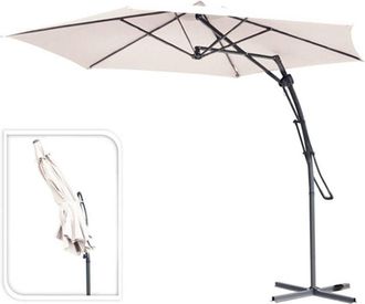 Ambiance Parasol Banana 380 Cm Automatico Beige, Parasol Banana 3,8 Metros Beigeparasol Lateral Autom&aacute;tico Con Un Di&aacute;metro De Pantalla De 3,8 M Y Una Altura De