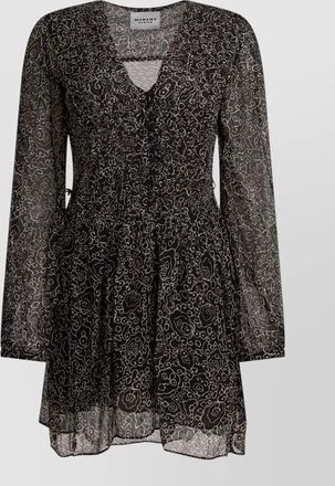 Isabel Marant loriena dress floral buttons long sleeves