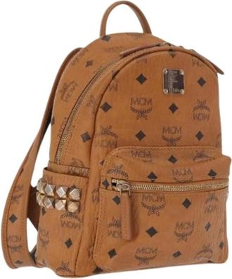 MCM Pre-owned Backpacks, female, Brown, Size: ONE SIZE Pre-owned PVC Leather Backpack
