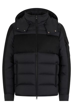 Moncler Black Quilted Hooded Jacket