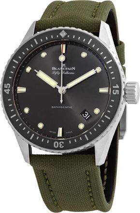 Blancpain Fifty Fathoms Bathyscaphe Meteor Grey Dial Automatic Mens Watch 5000-1110-K52A