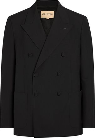 Valentino Garavani Double-breasted Wool Blazer - Black - 52 (IT52 / XL)