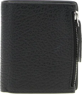 Maison Margiela Leather Flap Wallet - black