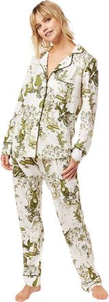 The Cats Pajamas Pima Knit Pajama Holiday Set in Woodside at Nordstrom, Size X-Large