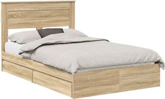 vidaXL Cama Con Almacenamiento Con Cabecera Roble Sonoma 120 X 200 Cm Vidaxl