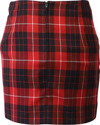 Jean Paul Gaultier Plaid Skirt in Red Wool